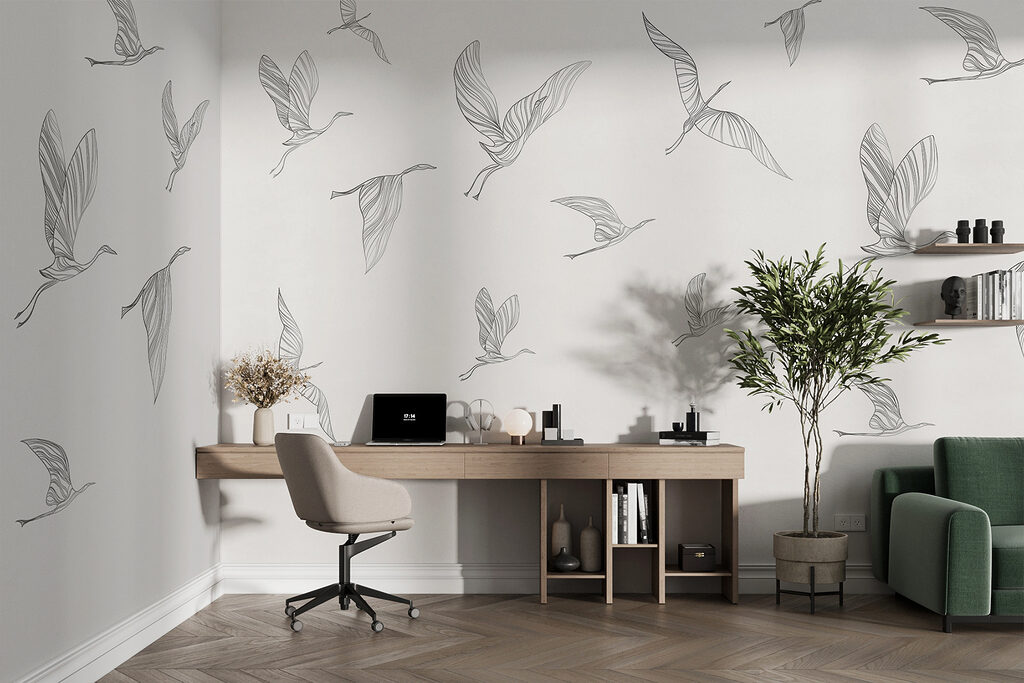 Gru in volo — ambiente 3