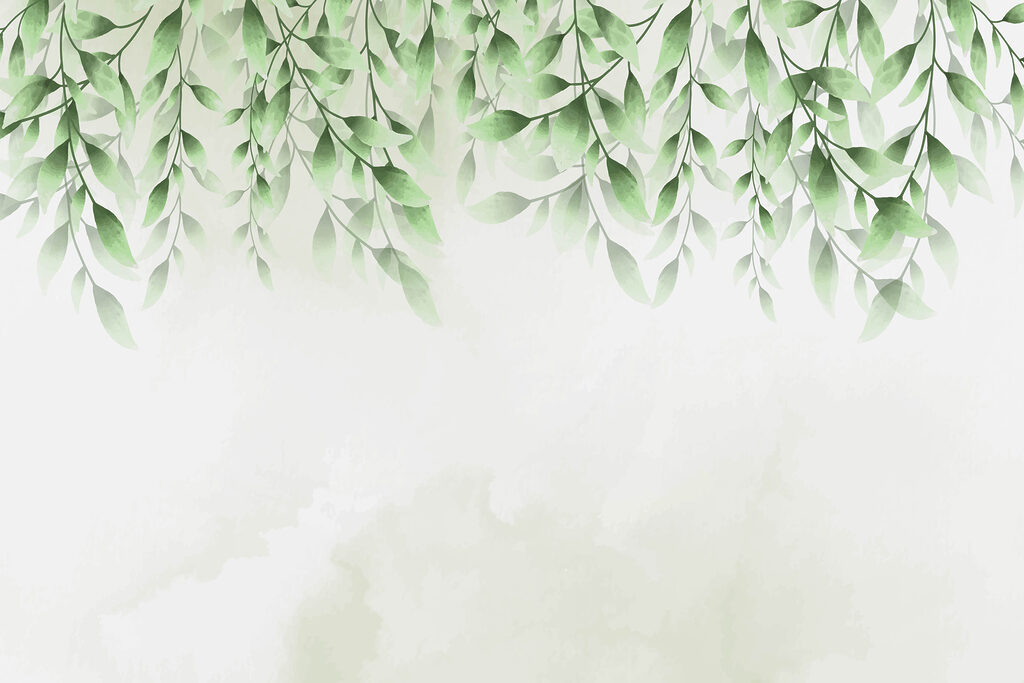 Foglie sopra nebbia bianca — design completo