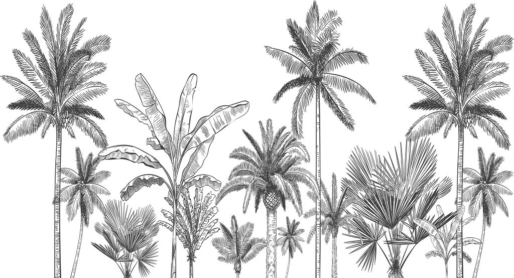 Palme a inchiostro nero — design completo