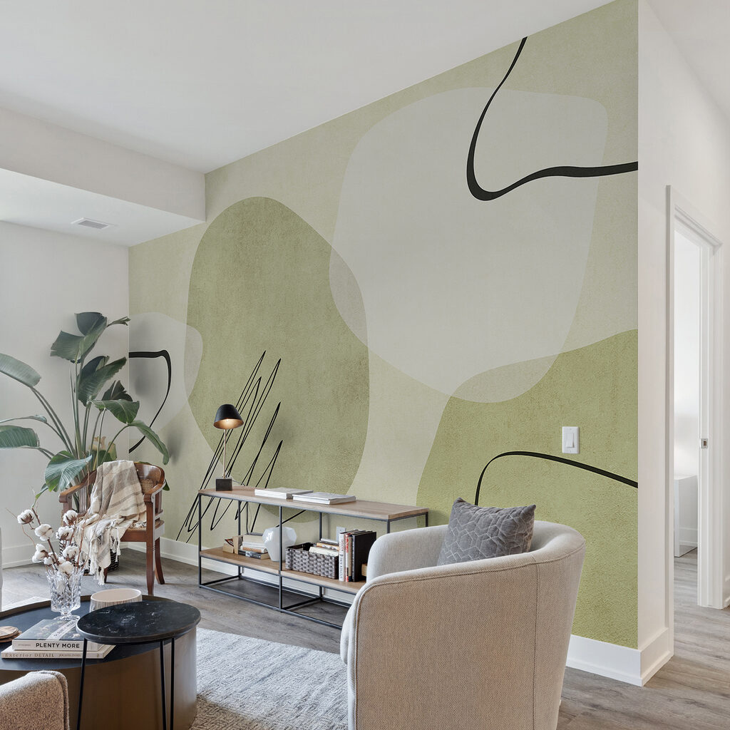Forme con scarabocchi neri — ambiente 1