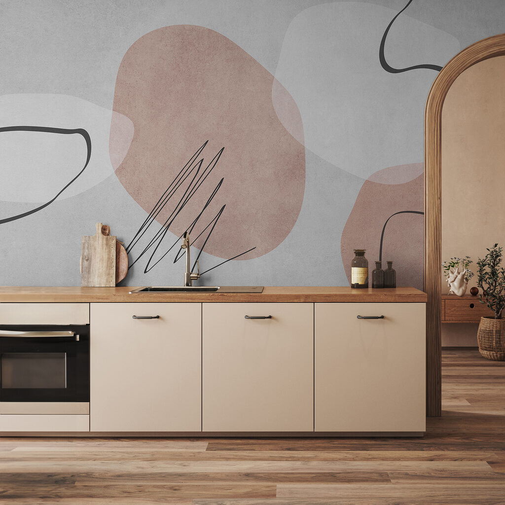 Forme con scarabocchi neri — ambiente 1