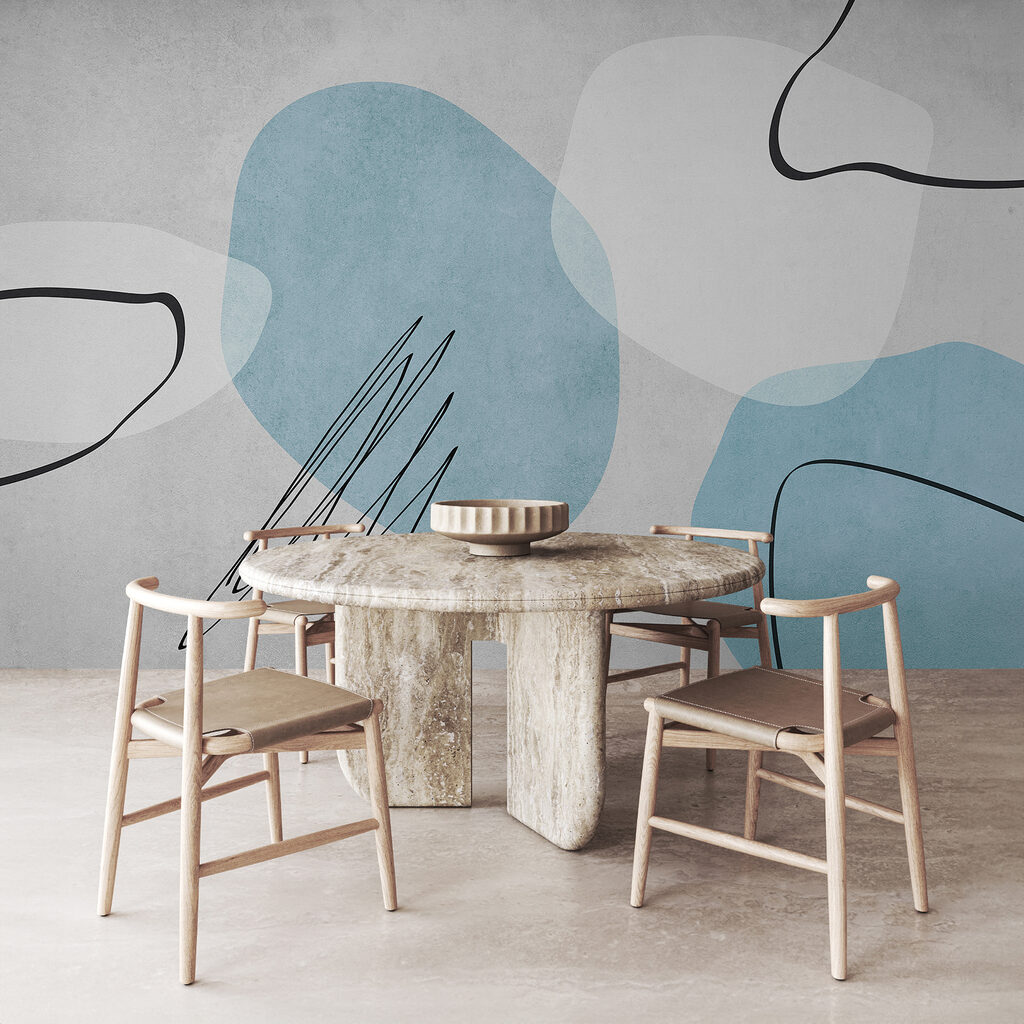 Forme con scarabocchi neri — ambiente 2