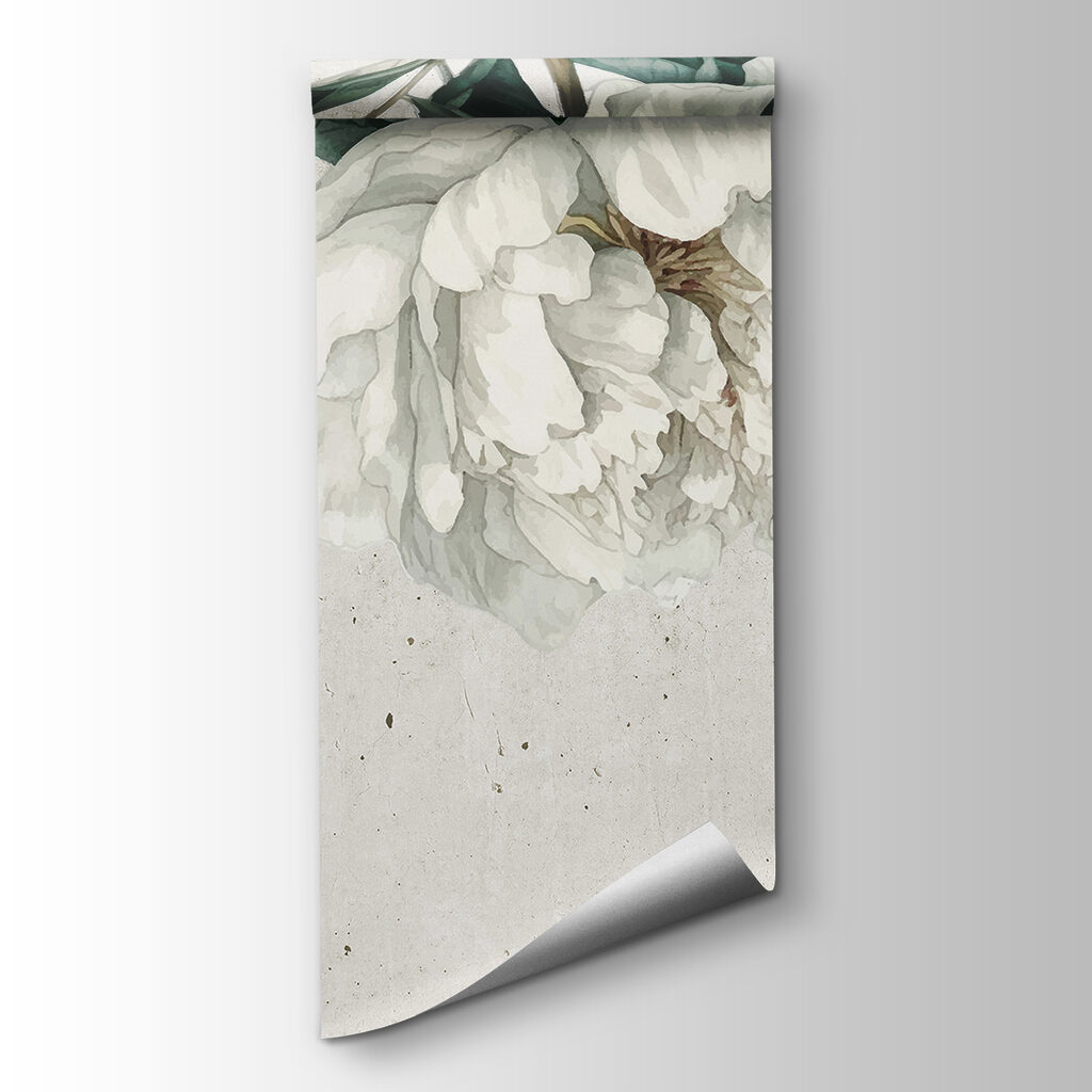 Peonie bianche, foglie scure — vista del prodotto