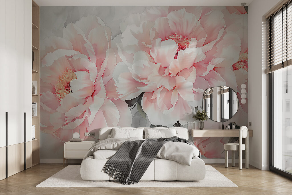Peonie rosa, petali ampi — ambiente 1
