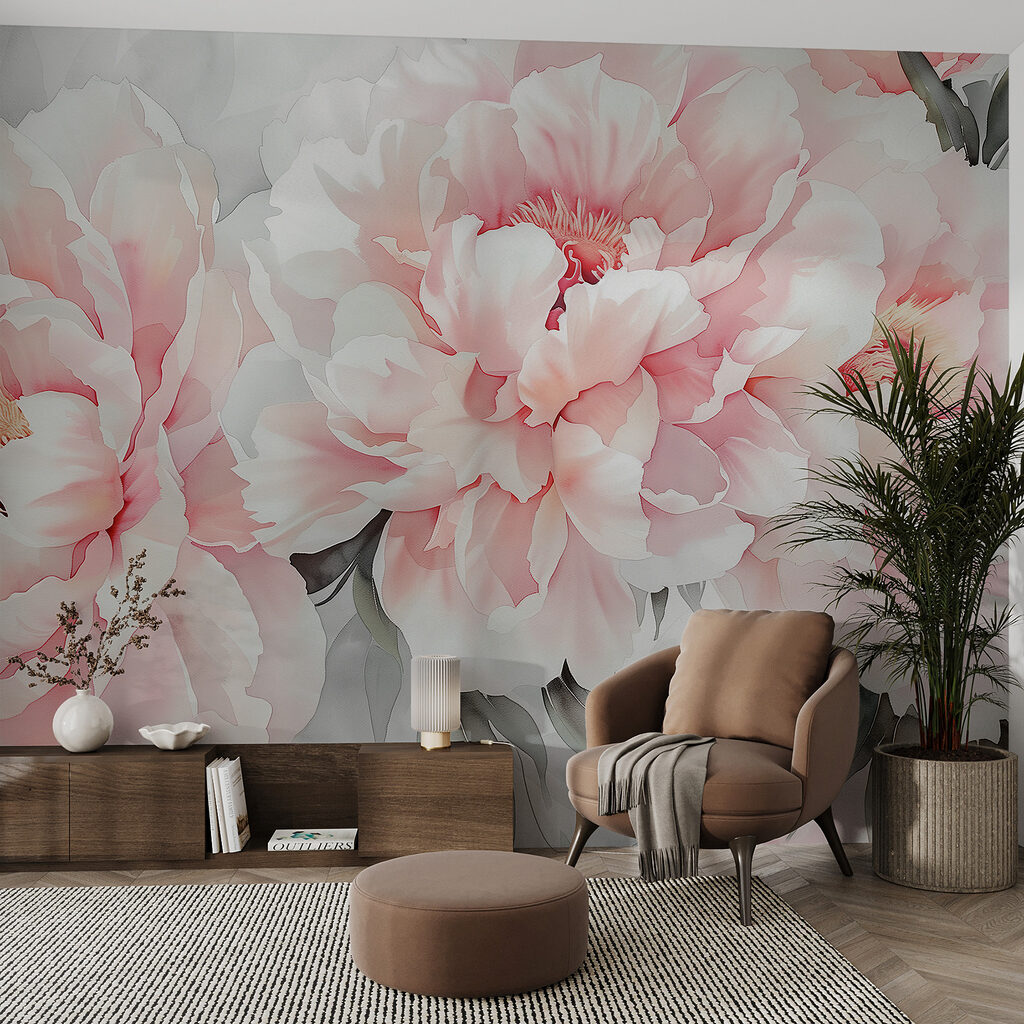 Peonie rosa, petali ampi — ambiente 2