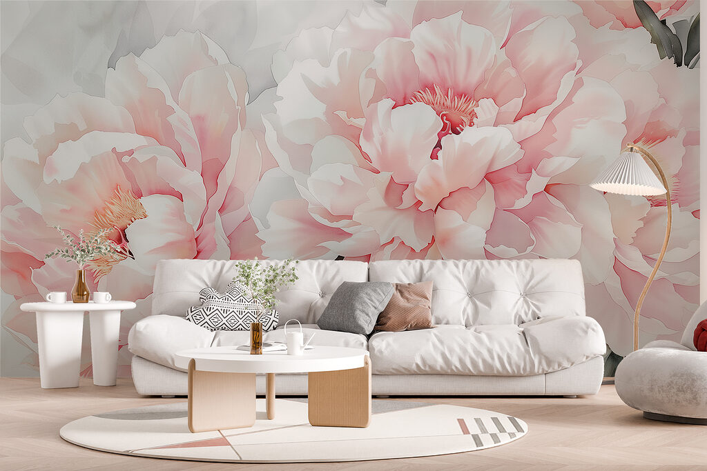 Peonie rosa, petali ampi — ambiente 3