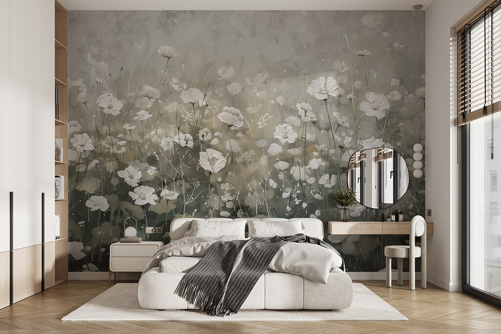 Fiori bianchi al crepuscolo — ambiente 1