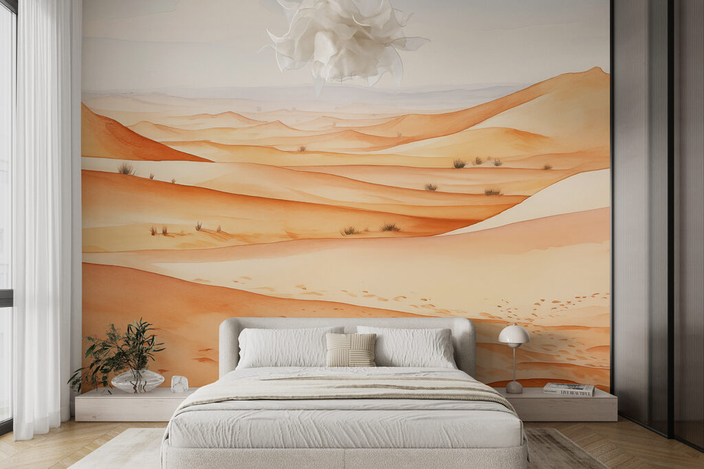 Dune in toni albicocca in un ambiente