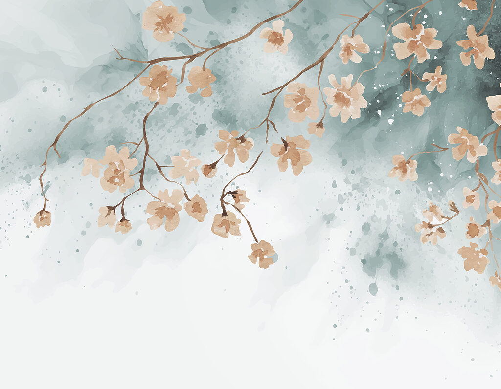 Fiori color albicocca — design completo