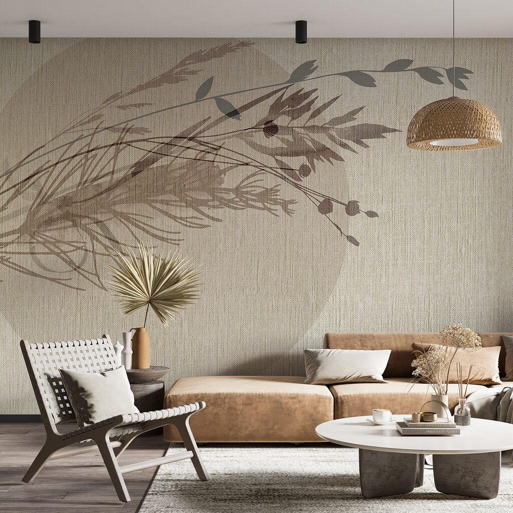 Graminacee su cerchio beige — ambiente 1