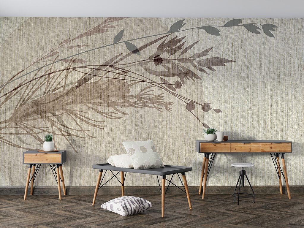 Graminacee su cerchio beige — ambiente 2