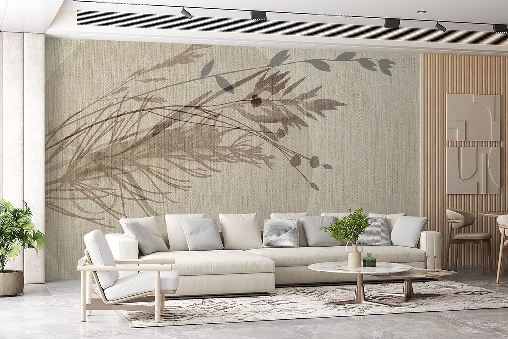 Graminacee su cerchio beige — ambiente 3
