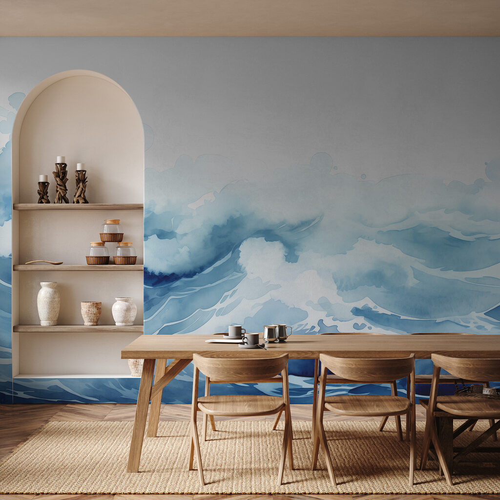 Onde blu ad acquerello — ambiente 2