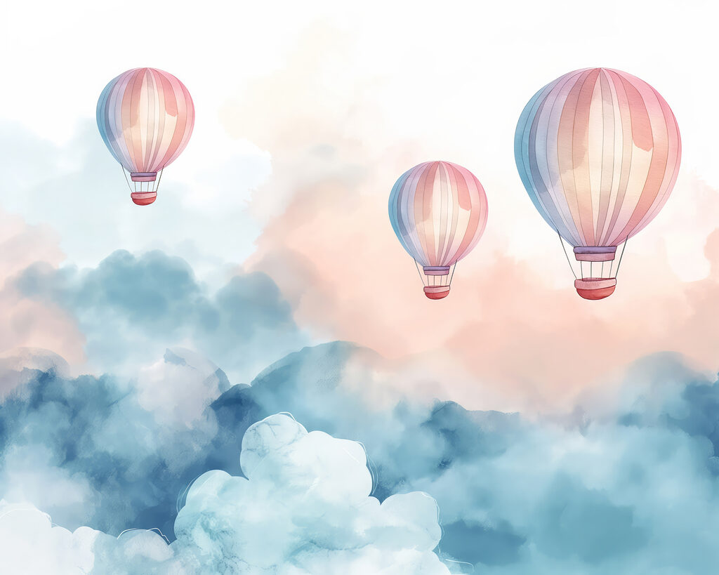 Palloncini sopra le nuvole — design completo