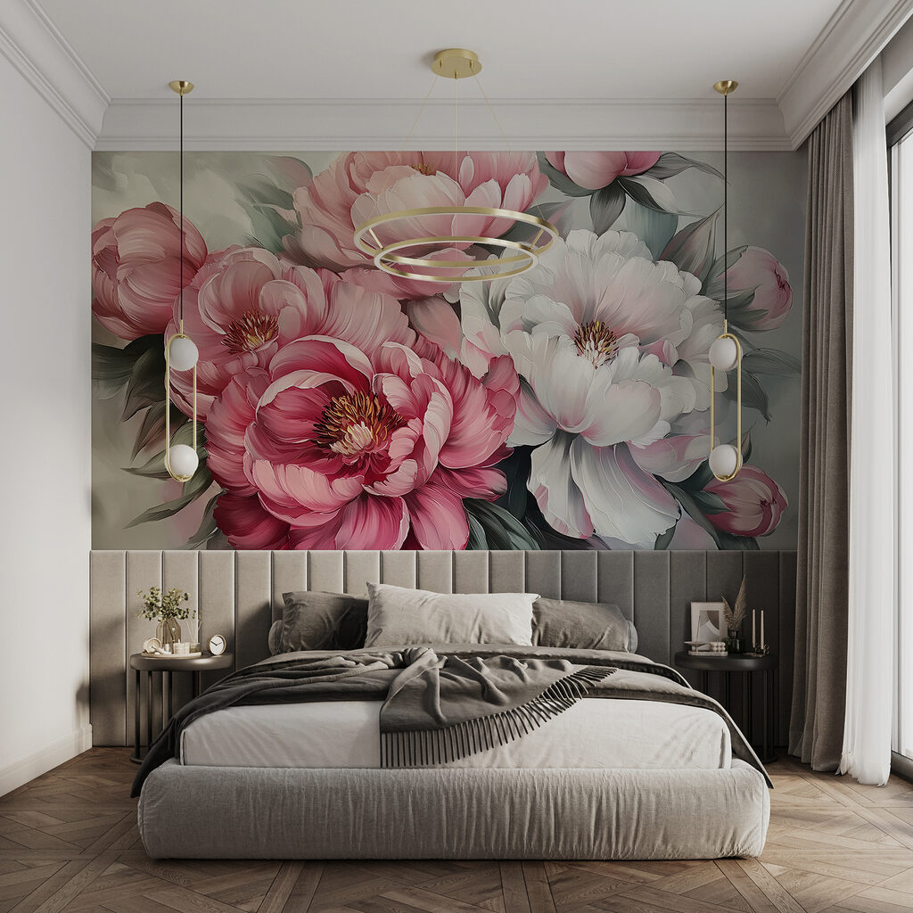 Peonie rosa piene — ambiente 2