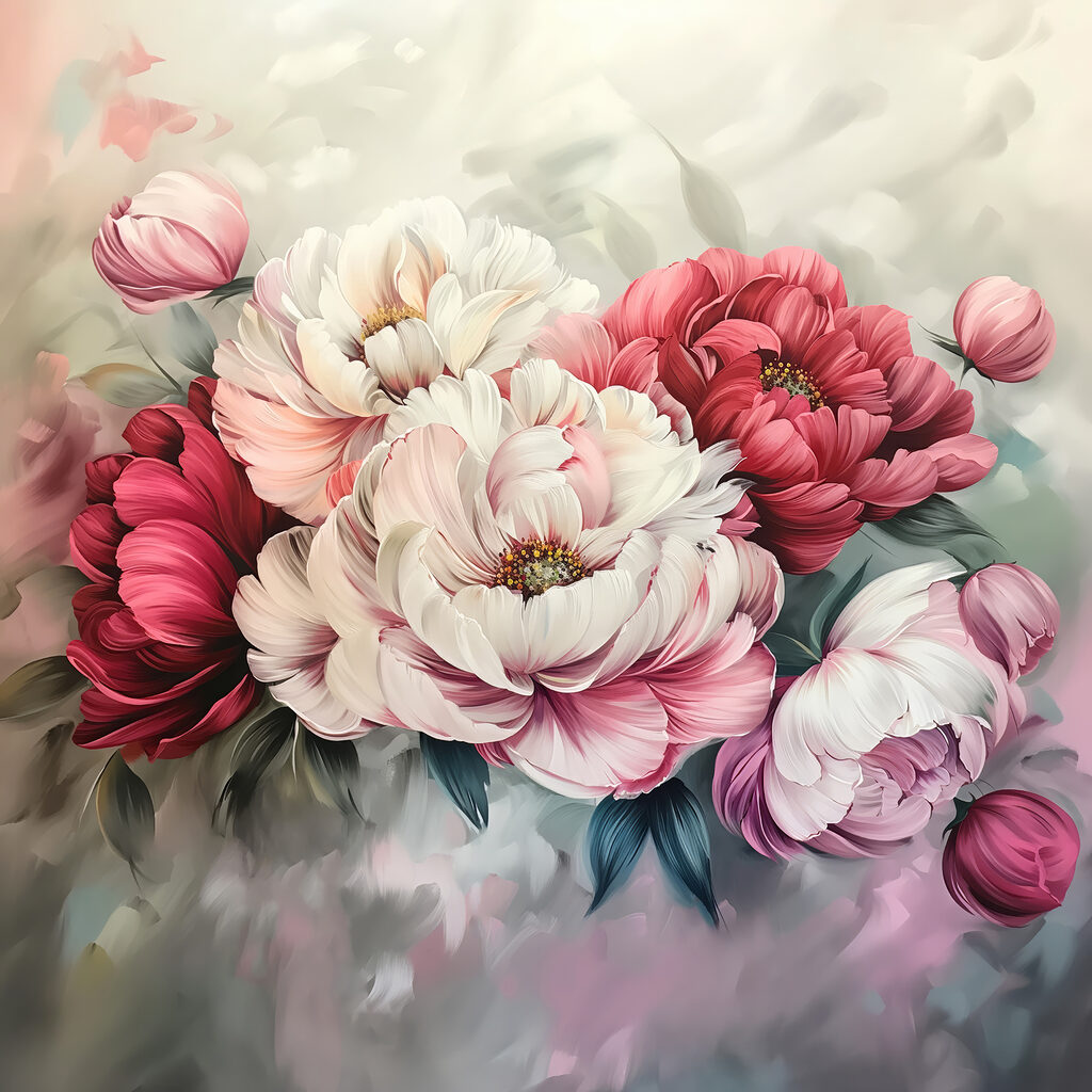 Bouquet in toni intensi — design completo