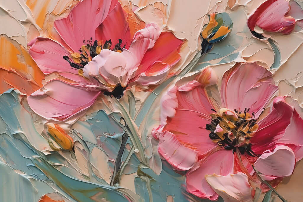 Fiori rosa corallo — design completo