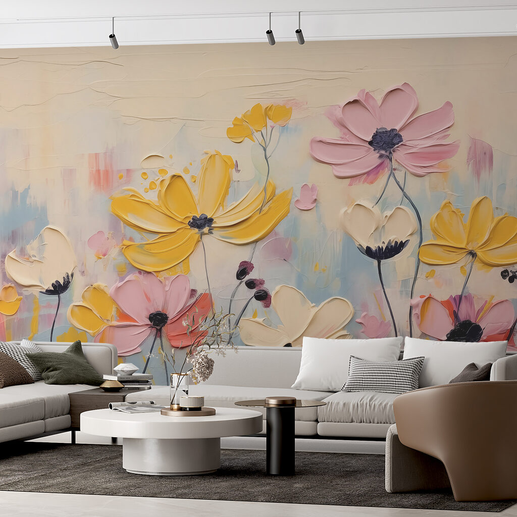 Fiori su strati gialli — ambiente 1