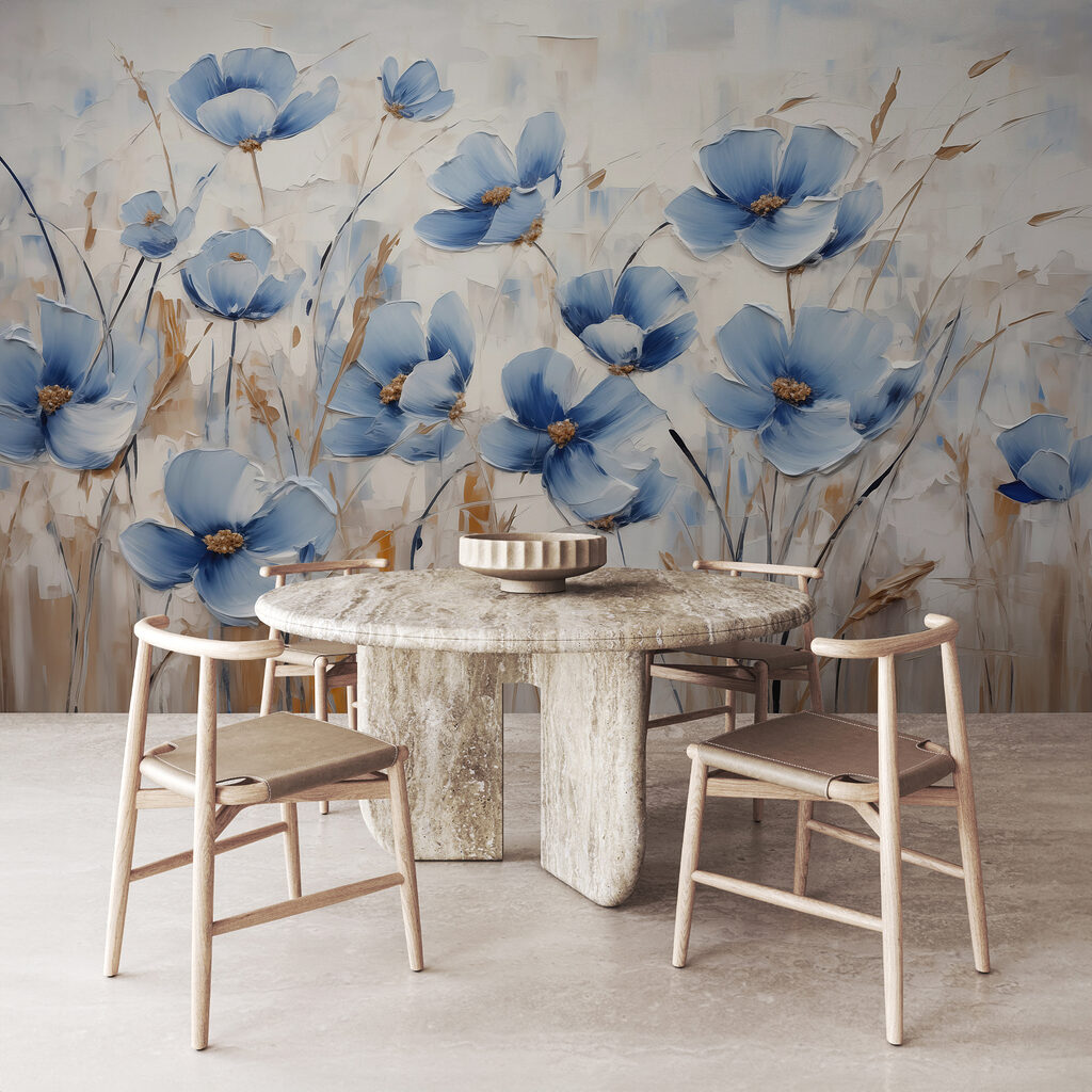 Fiori blu tra cereali — ambiente 2