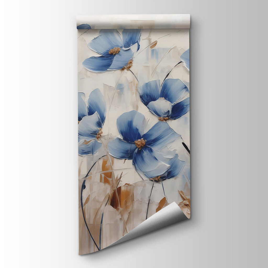 Fiori blu tra cereali — vista del prodotto
