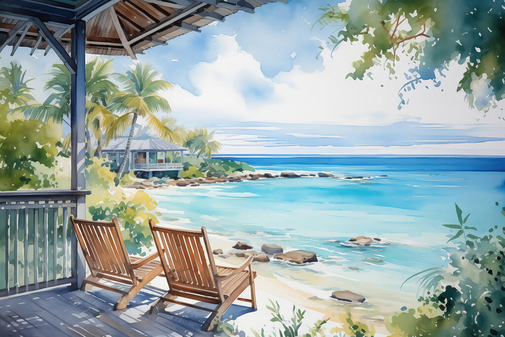 Due sedie sulla veranda — design completo