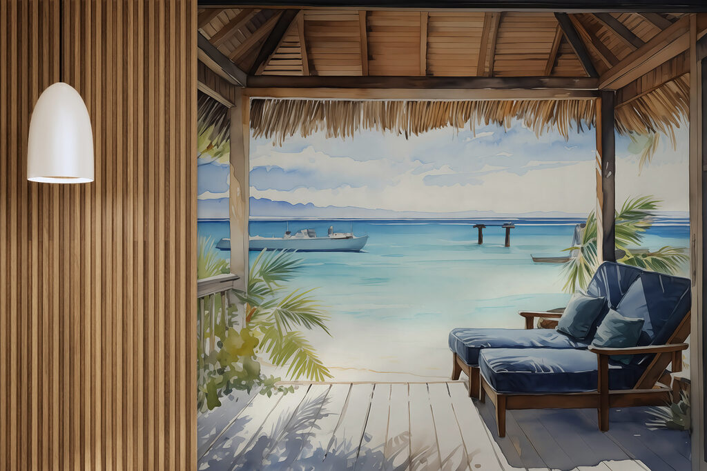 Veranda sull’acqua turchese — ambiente 2