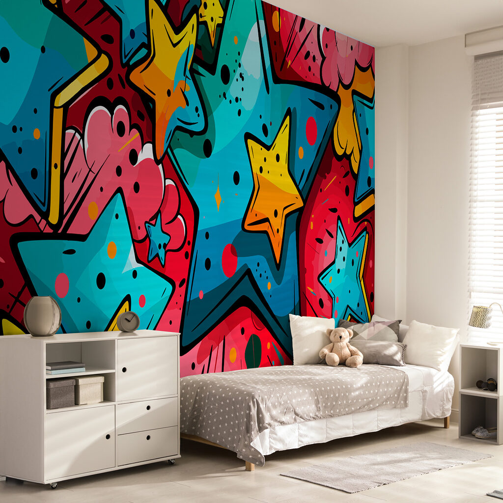Stelle colorate come graffiti — ambiente 2