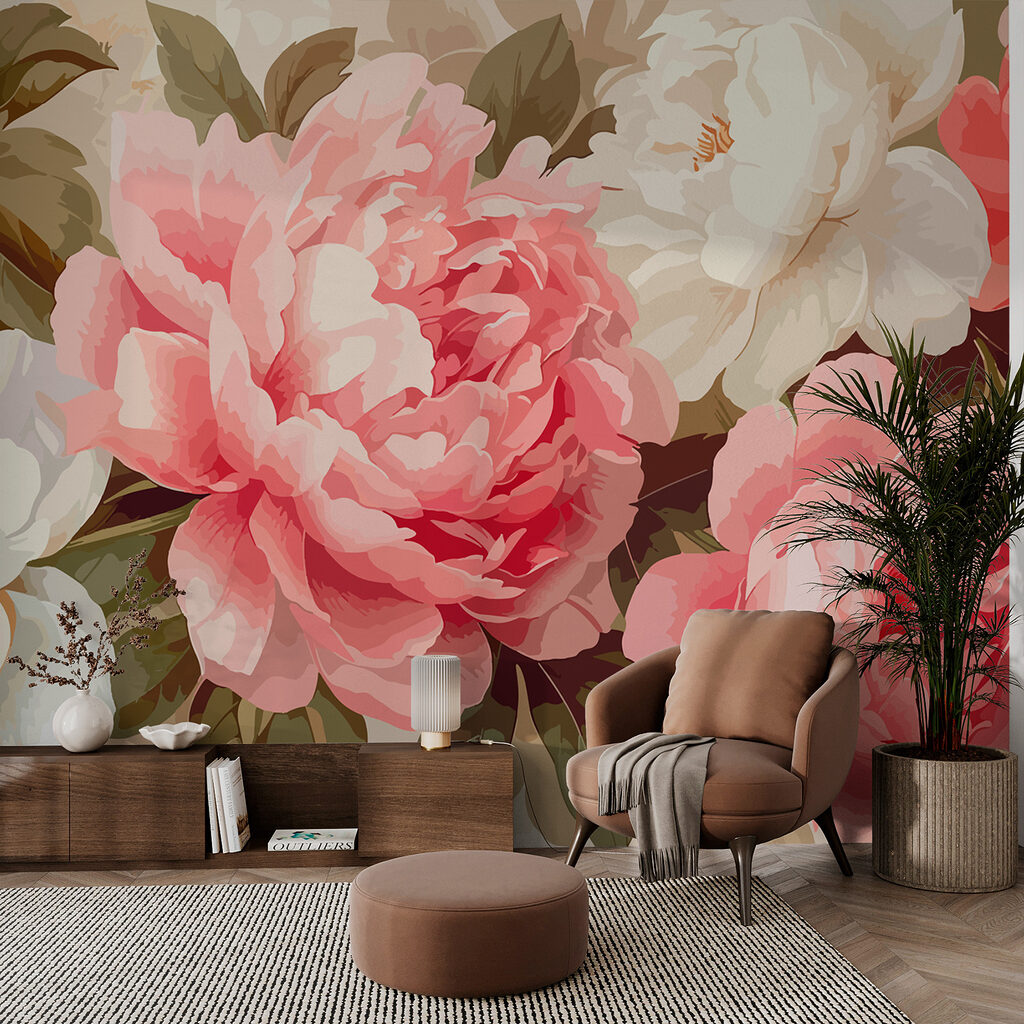 Peonie in toni caldi — ambiente 3