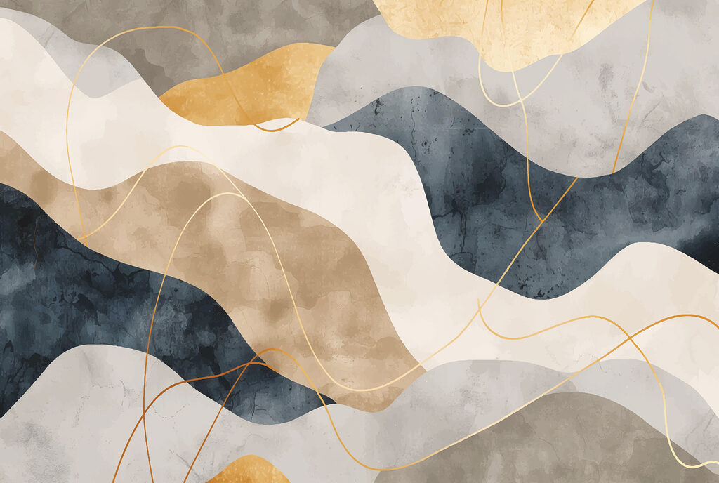 Fasce blu e dorate — design completo