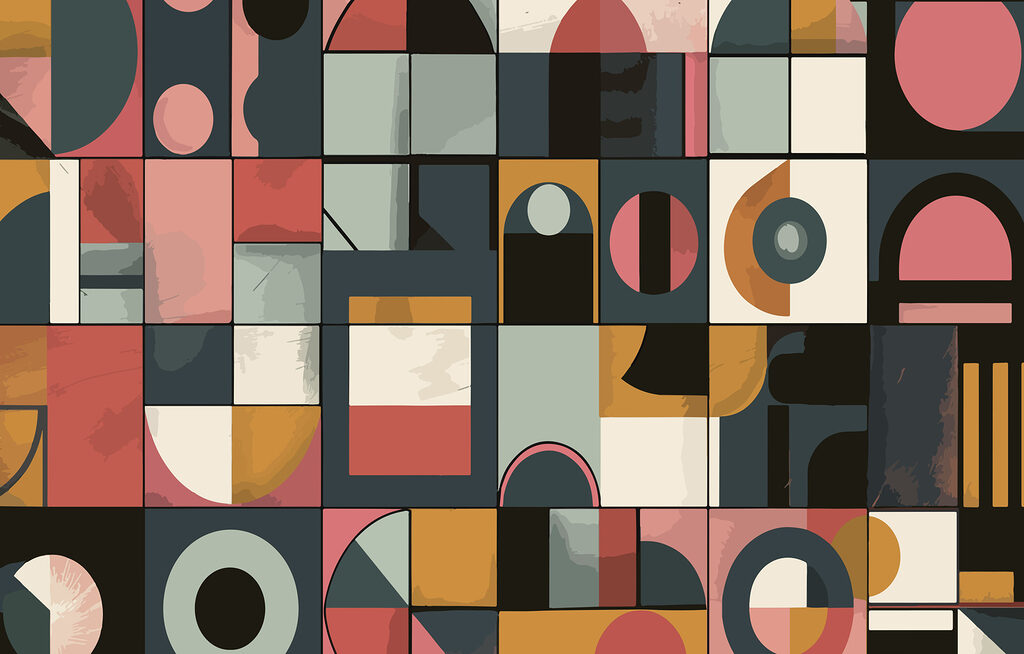Forme colorate e geometrie — design completo