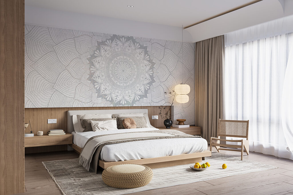 Mandala a linee fini in un ambiente
