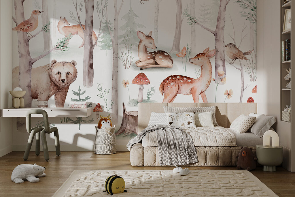 Cervo, orso e funghi — ambiente 4