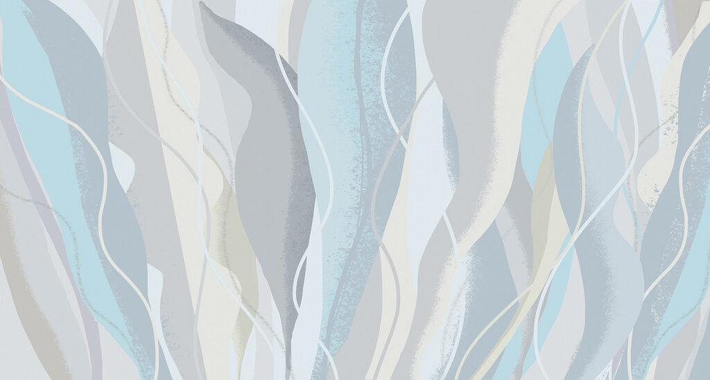 Foglie chiare ondulate — design completo