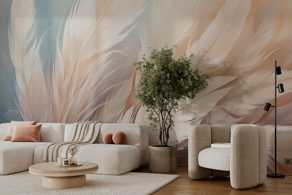 Piume in toni pastello — ambiente 3