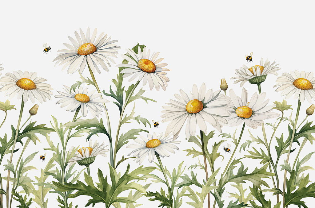 Margherite piene di vita — design completo