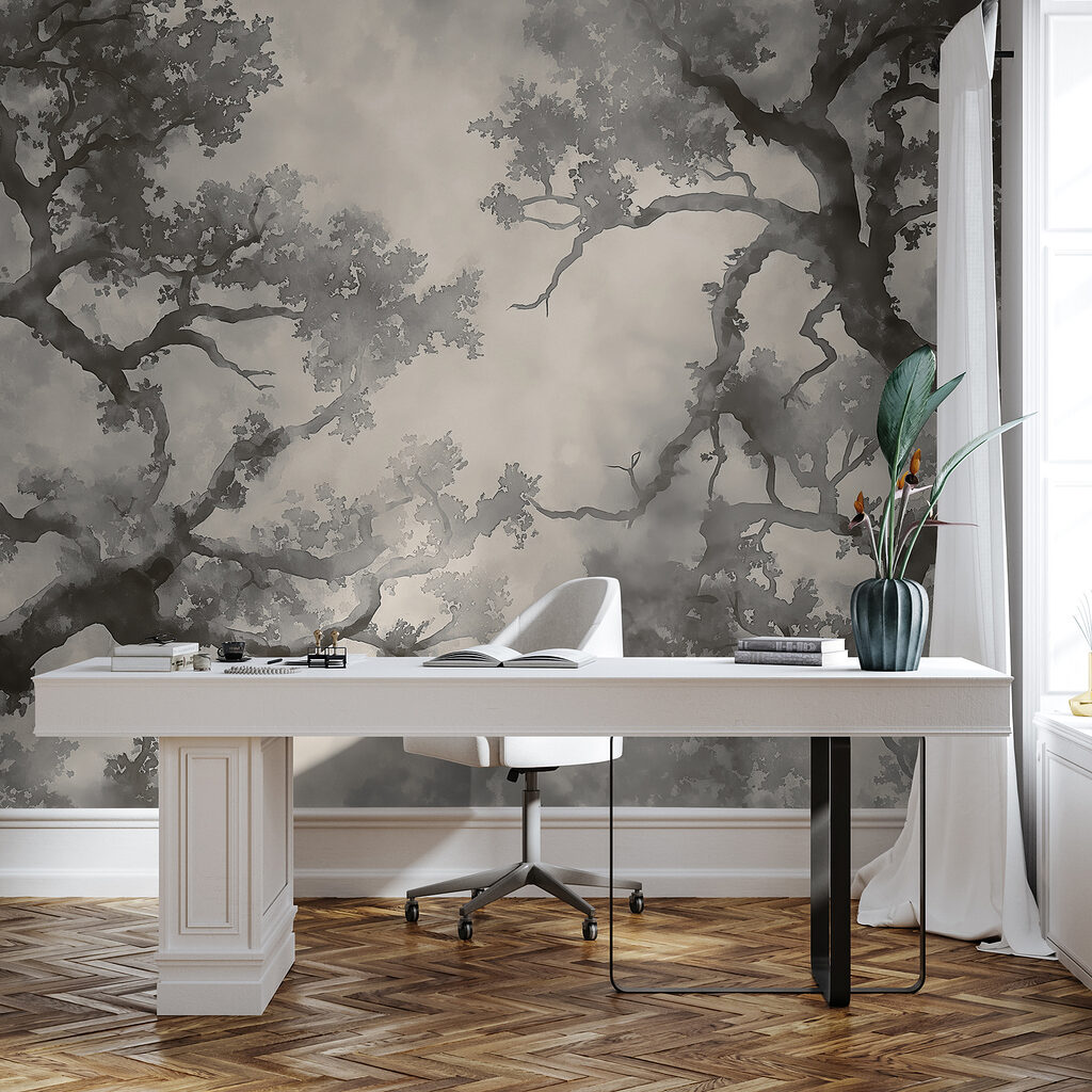 Alberi contorti ad acquerello — ambiente 2