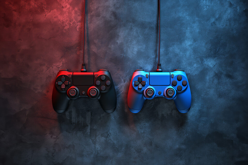 Due controller da gioco — design completo
