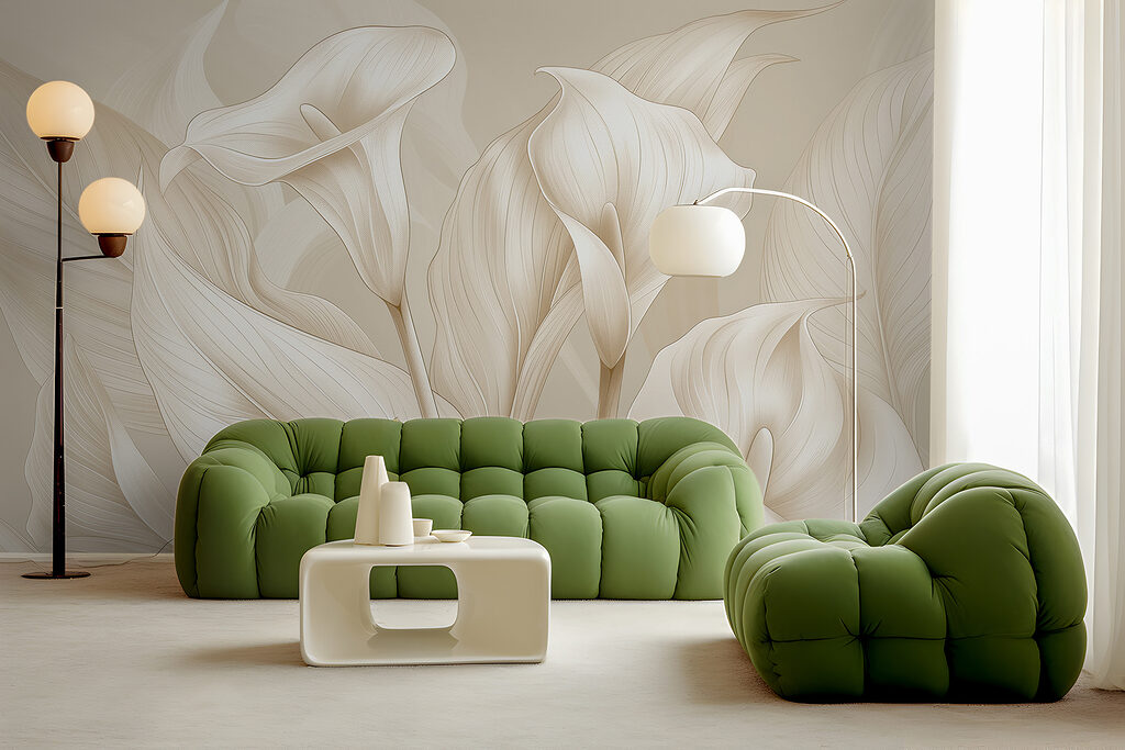 Calici bianchi e foglie — ambiente 2