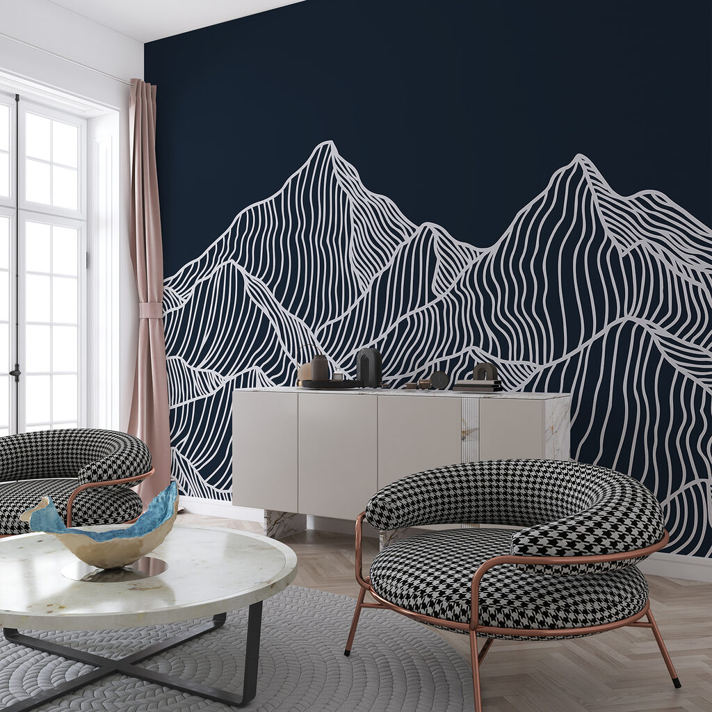 Montagne di linee in un ambiente