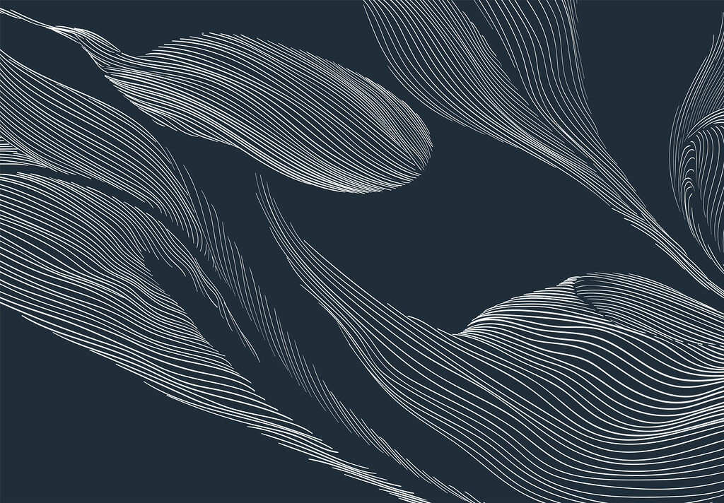 Foglie di linee sottili — design completo