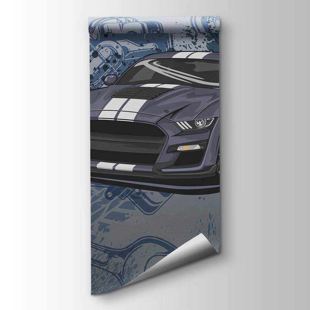 Auto sportiva tra disegni — vista del prodotto