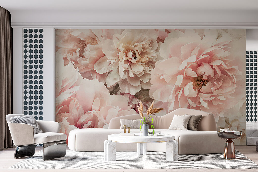 Grandi fiori fitti in un ambiente