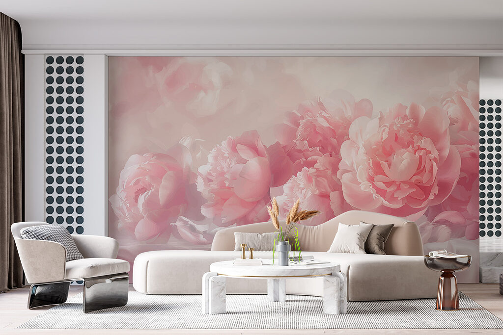 Peonie rosa e nuvole — ambiente 3