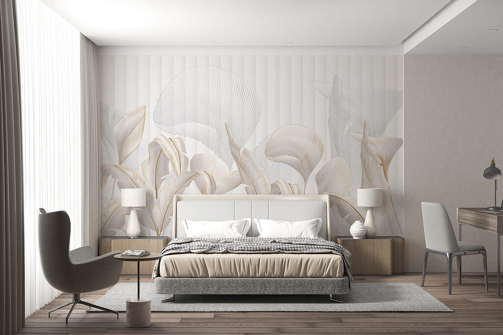 Foglie bianche a nervature — ambiente 2