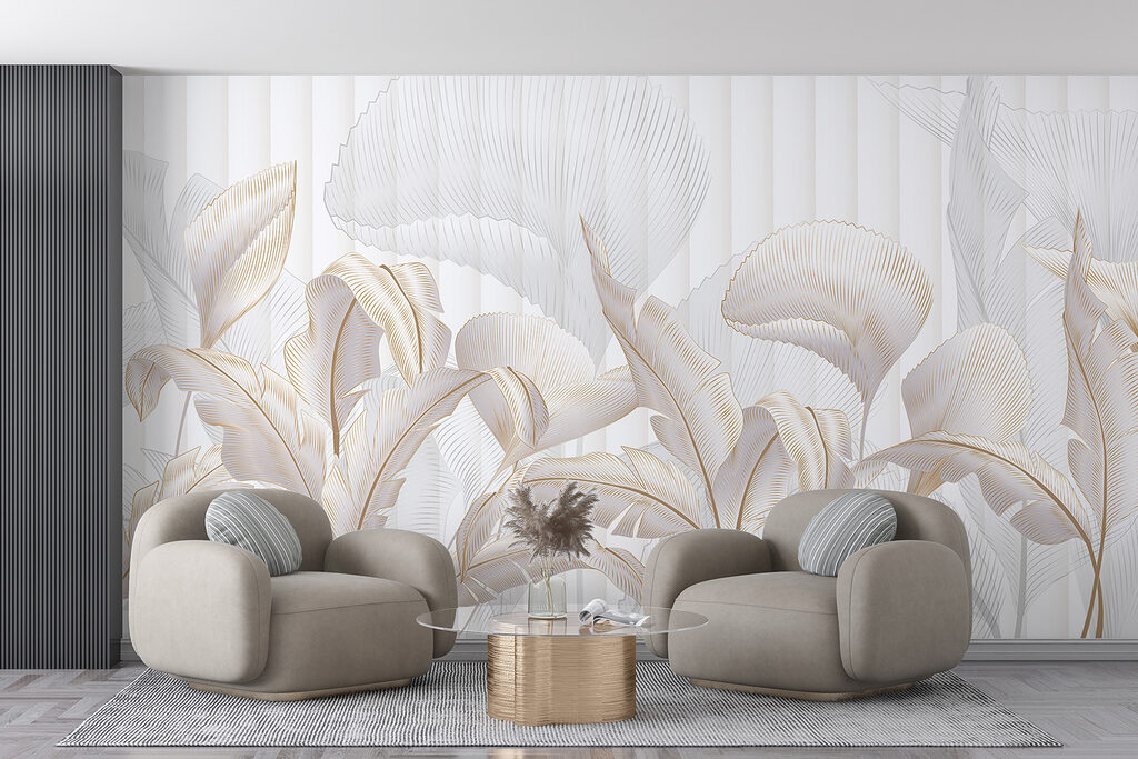 Foglie bianche a nervature — ambiente 4