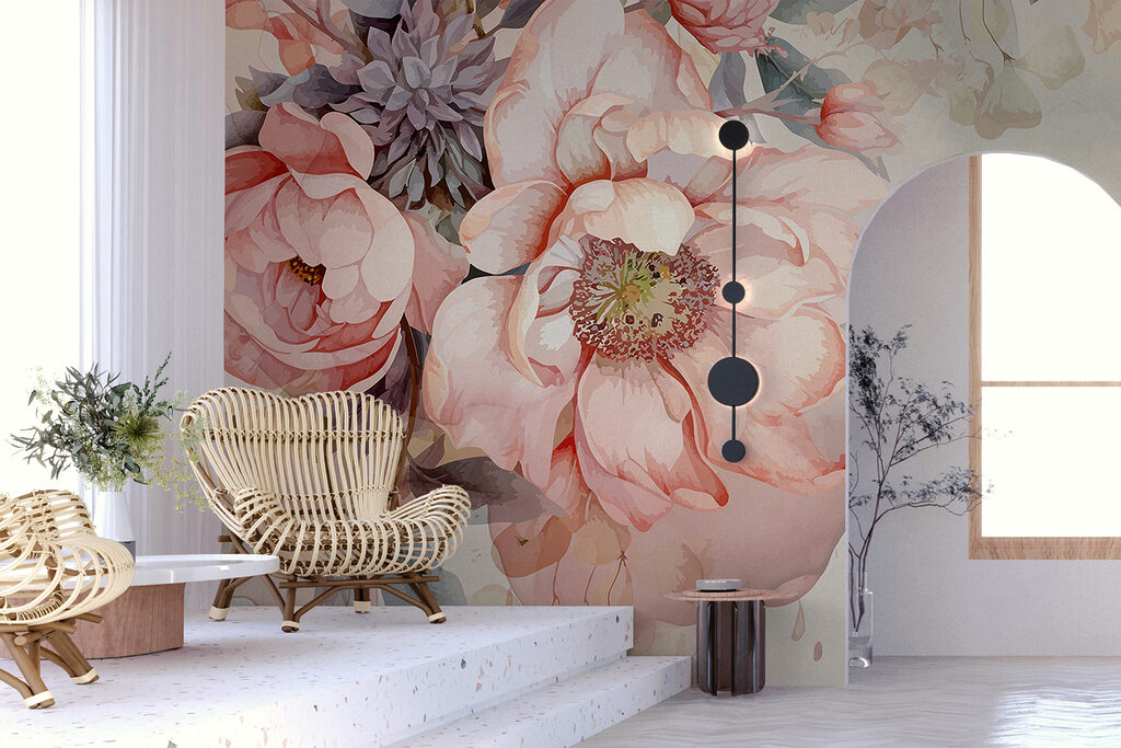 Rose su fondo beige — ambiente 5