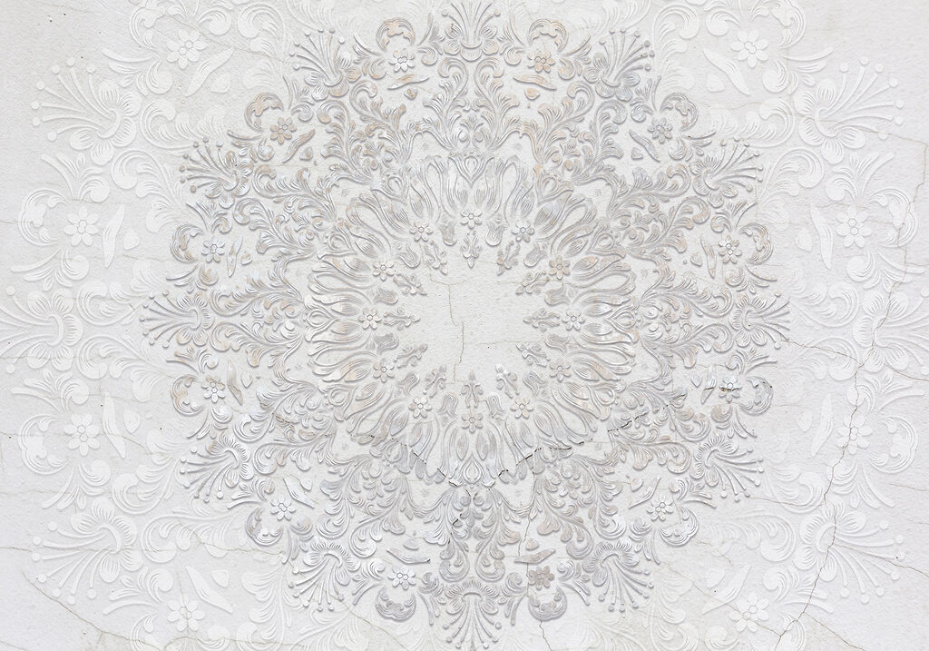 Ornamento bianco a rilievo — design completo