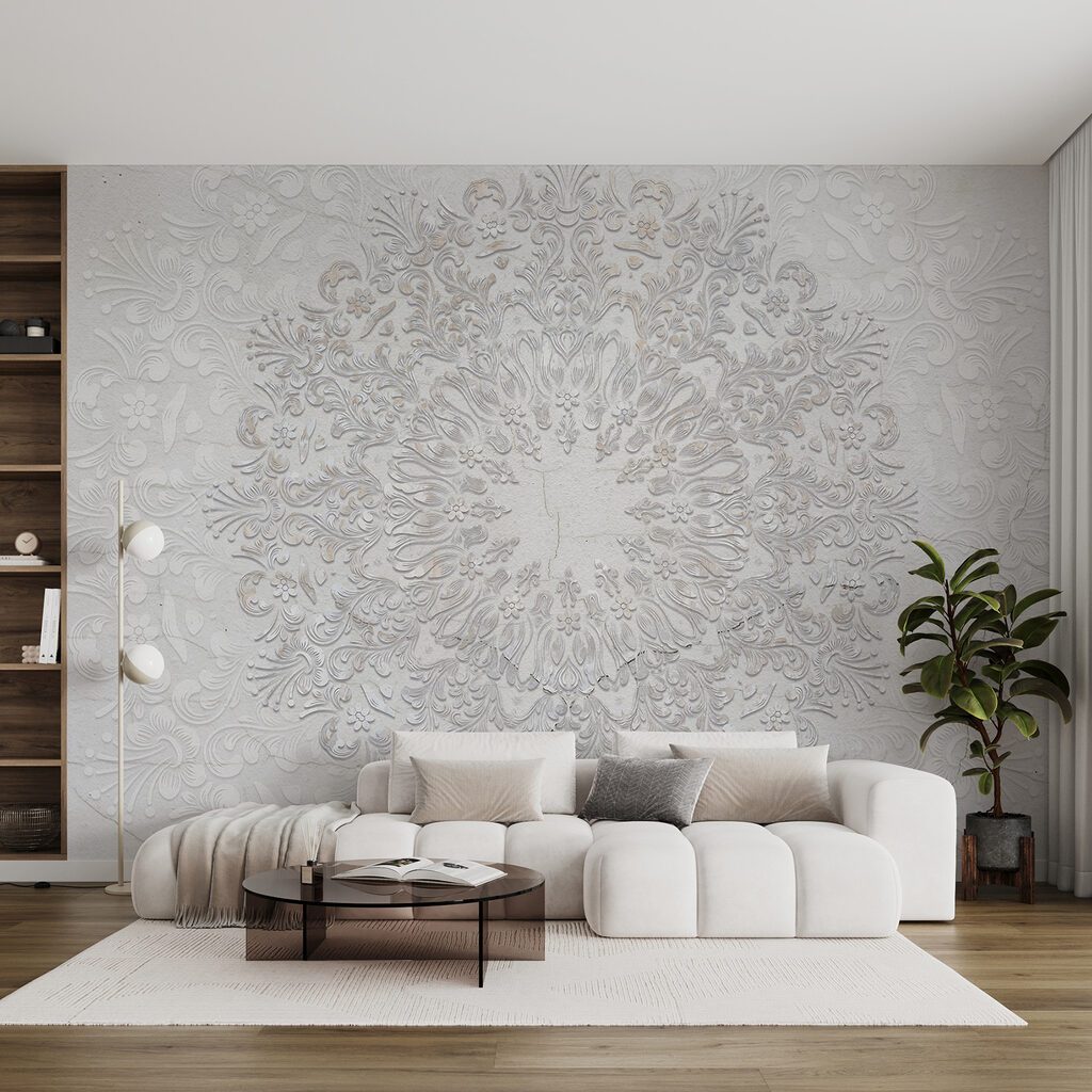 Ornamento bianco a rilievo — ambiente 3