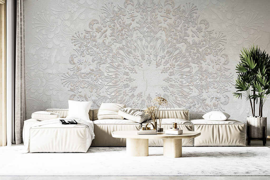 Ornamento bianco a rilievo — ambiente 5
