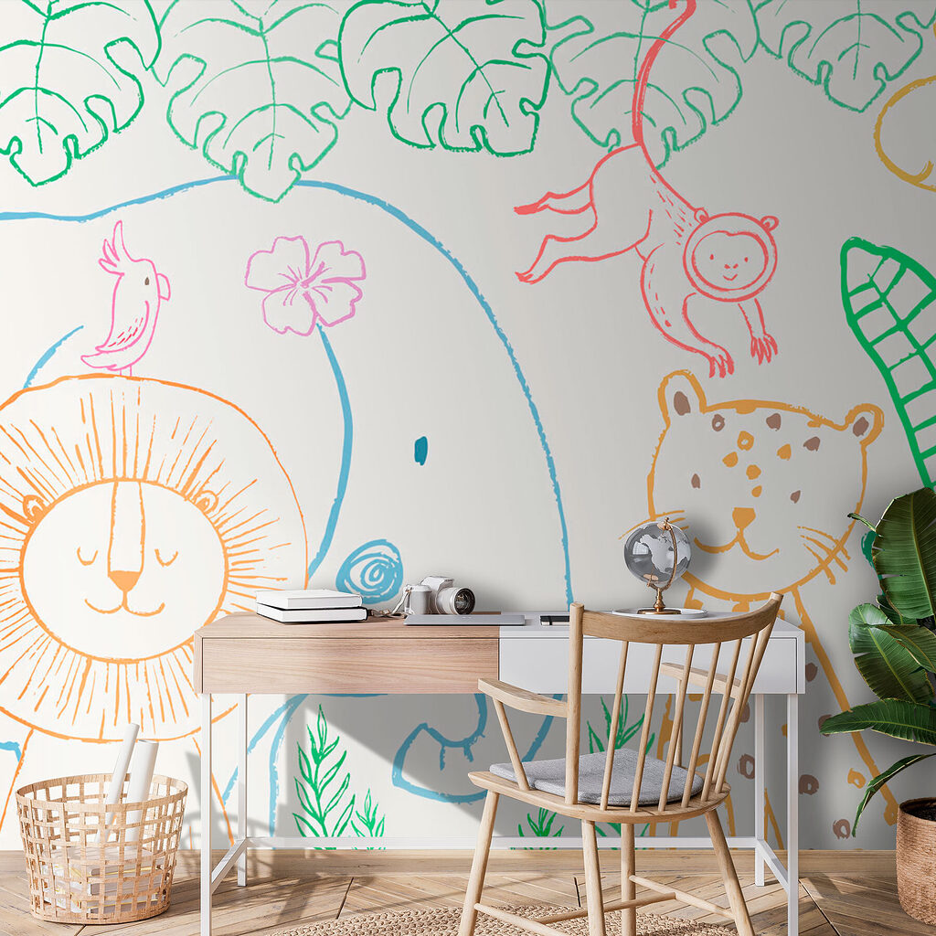 Contorni bruni su bianco — ambiente 2